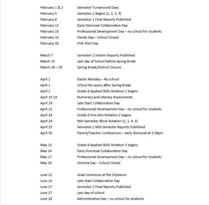 Calendars and Schedules